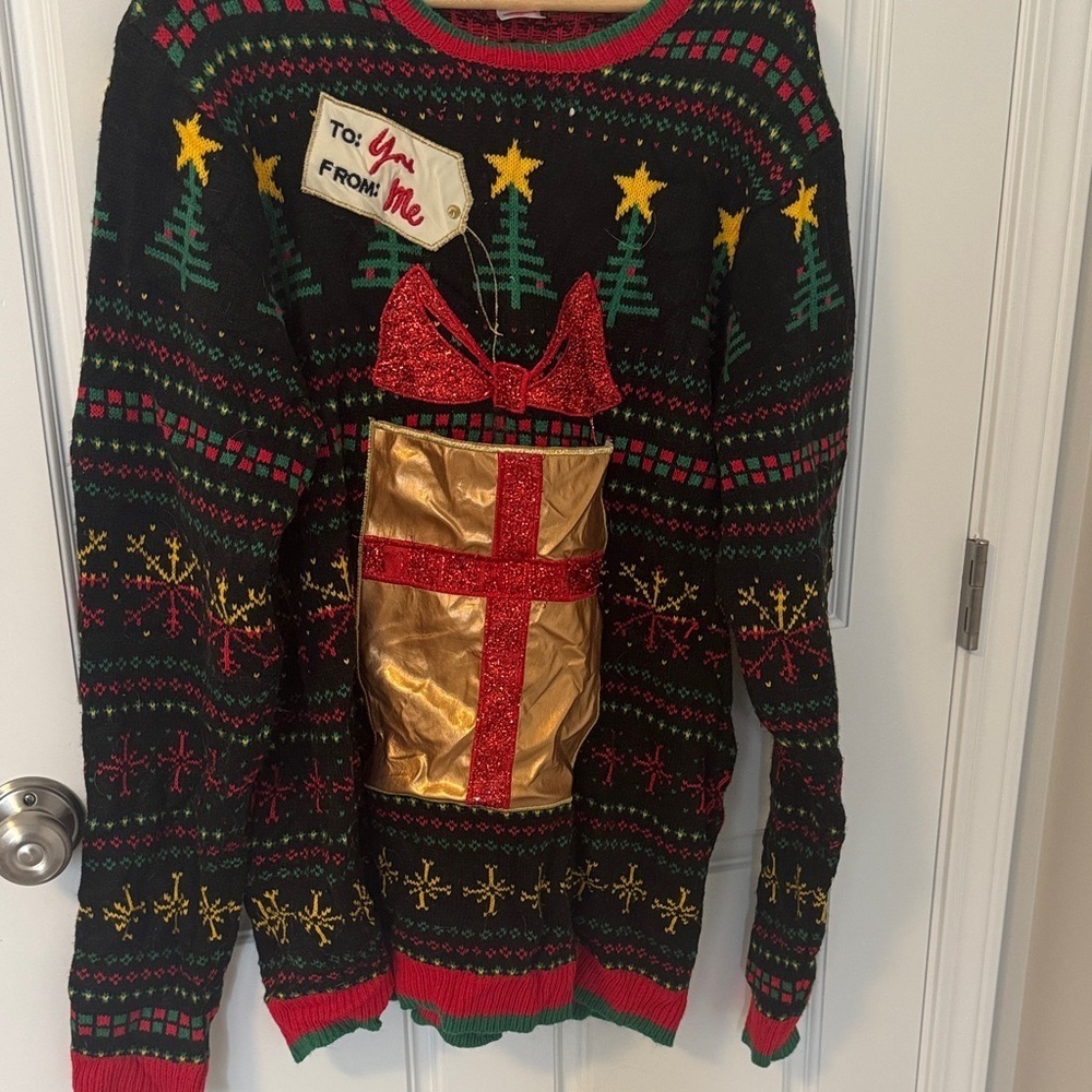 Ugly Christmas Sweater with Large Front Pocket